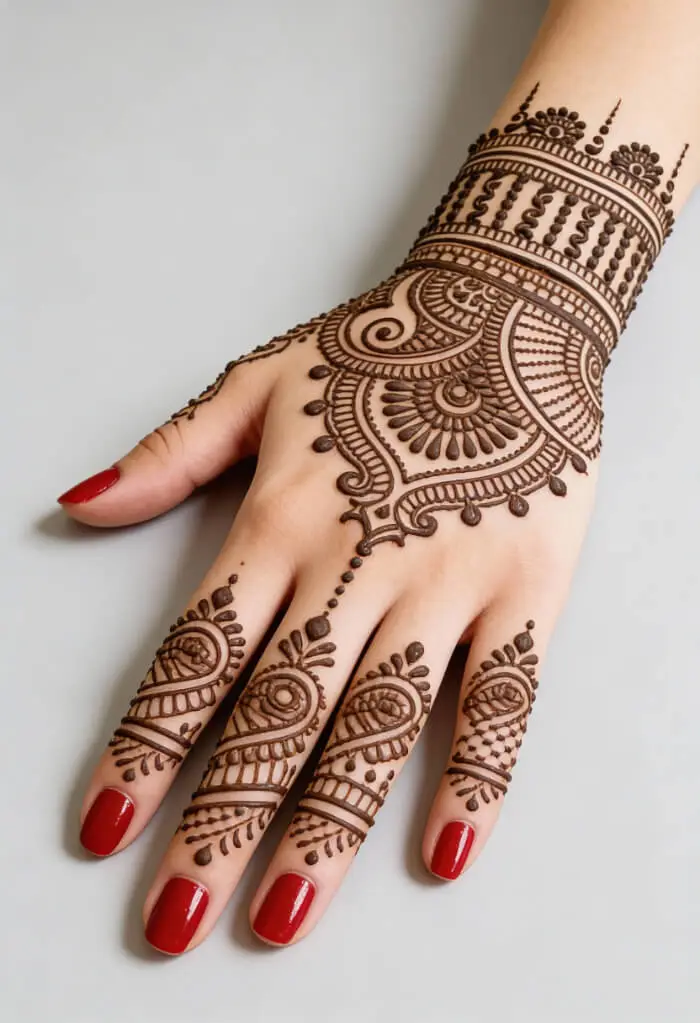 Elegant Paisley Mehndi Design for Back Hand | Bridal & Festive Henna Art