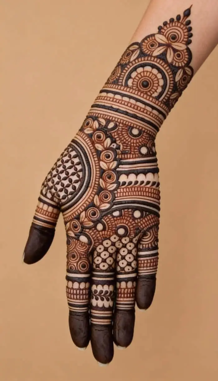 Bold Full Palm Bridal Mehndi Design | Traditional Indian Henna Art
