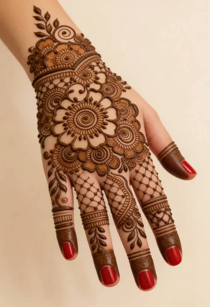 Elegant Floral Mehndi Design for Full Hand | Bridal & Festive Henna Art