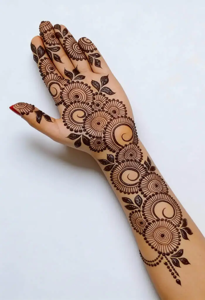 Elegant Floral Forearm Mehndi Design