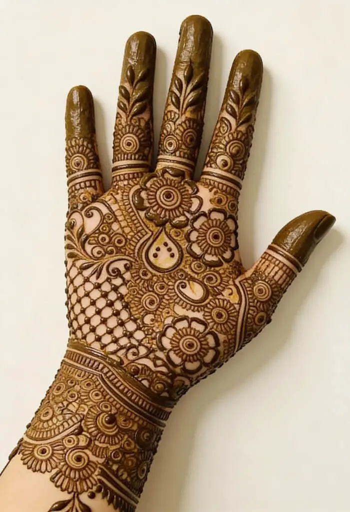 Intricate Bridal Mehndi Design for Full Hand
