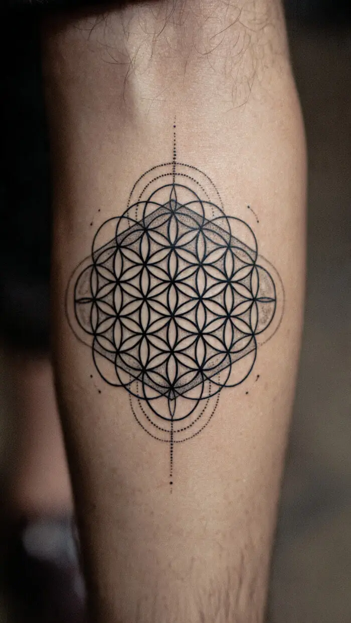 Sacred Geometry Flower of Life Tattoo Design