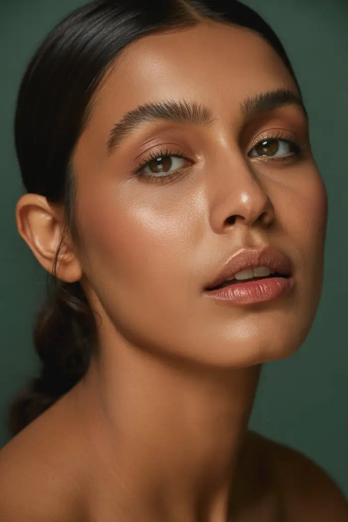 Natural Dewy Soft Glam Makeup Look for Brown Skin