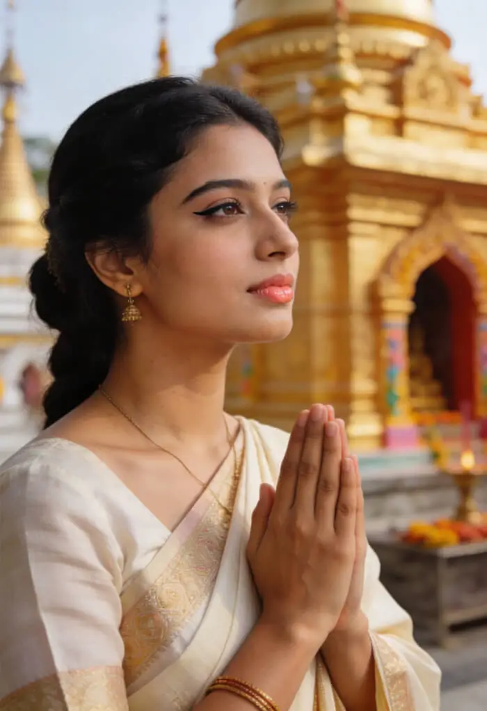 Elegant Temple-Inspired Natural Soft Glam Makeup Look
