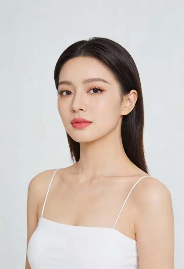 Natural Korean Glass Skin Makeup Look 