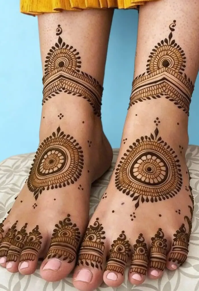 Beautiful Foot Mehndi Design for Brides | Traditional Arabic Leg Mehndi