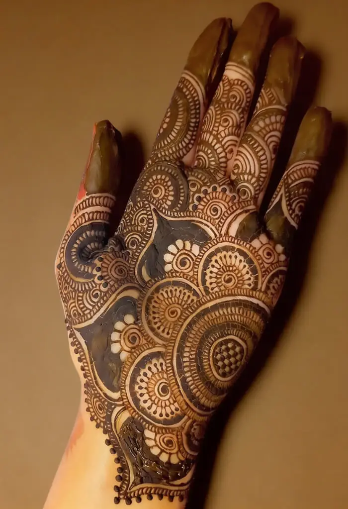 Stylish Mandala Floral Mehndi Design for Front Hand