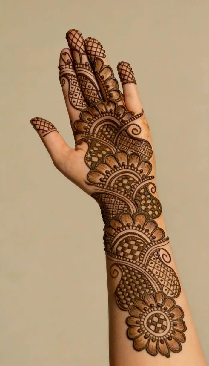 Traditional Full Arm Palm Mehndi Design | Bridal Henna Designs