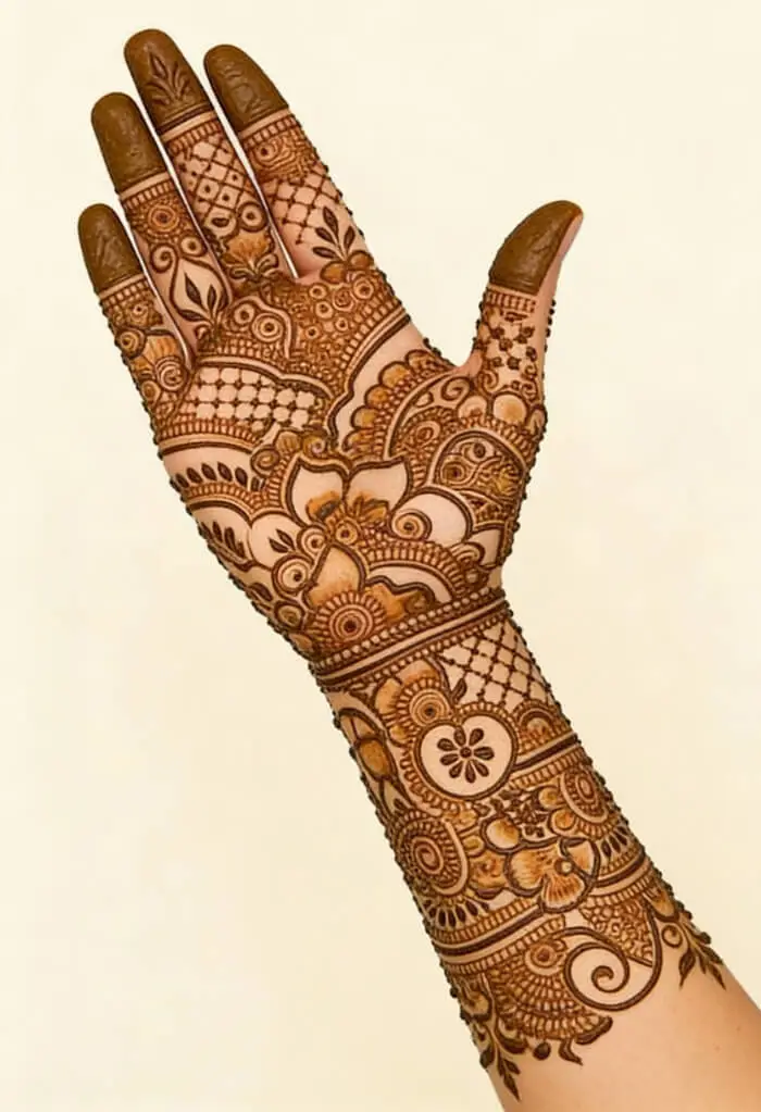 Stunning Intricate Bridal Mehndi Design for Full Hand