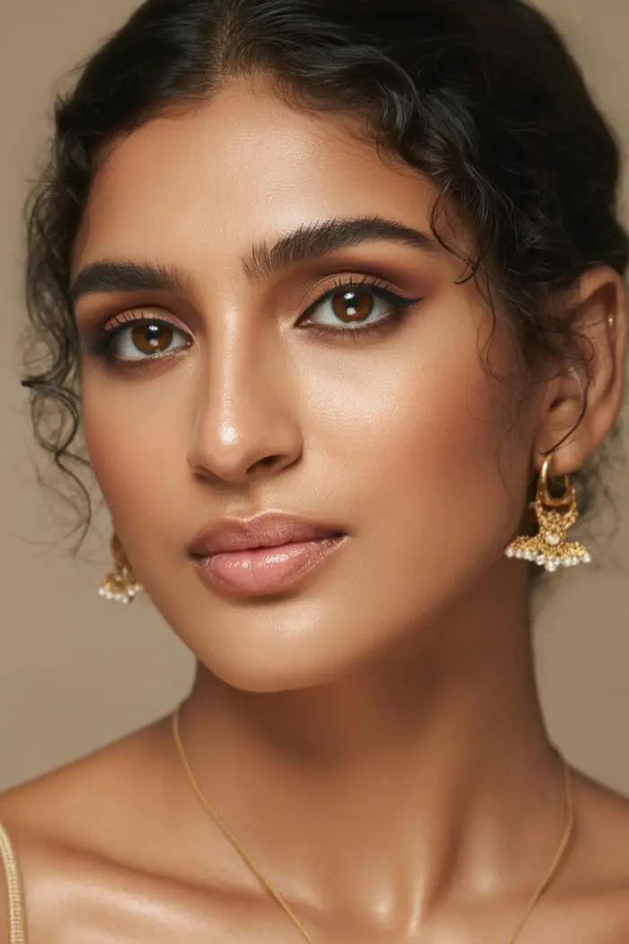 Natural Bronze Soft Glam Makeup Look for Flawless Radiant Skin